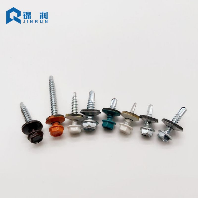 Painted Hex Washer Head Self Drilling Screw with EPDM Washer