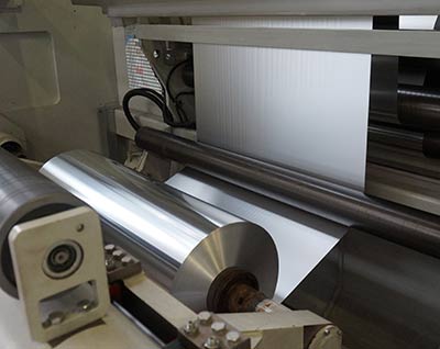Aluminium foils in 6.3-4000 µ x 20-2000 mm. for industrial applications