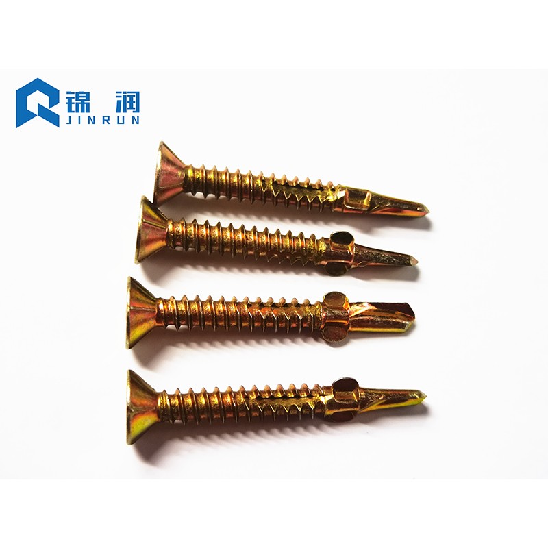 Flat Head Self Drilling Screw With Wings Cutting Thread