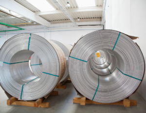 Aluminium foil coated, big rolls