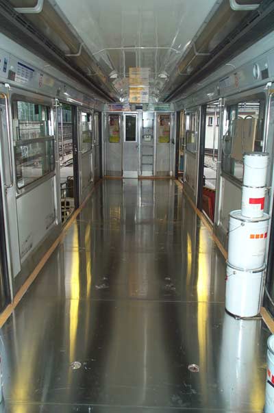 Train wagon with aluminium floor panels by Alfipa. Train wagon with aluminium floor panels by Alfipa.