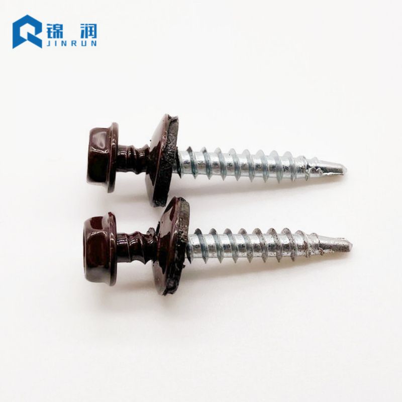 Painted Hex Washer Head Self Drilling Screw with EPDM Washer