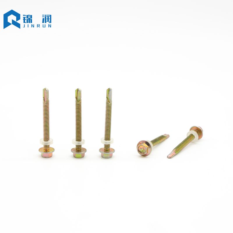 Hex Flange Head Self Drilling Screw With Bonded Washer