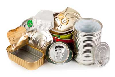 Cans made of Aluminium foil