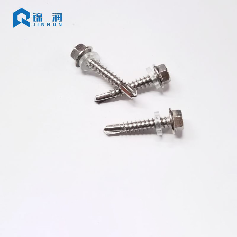 Stainless Steel Hex Washer Head Self Drilling Screw With EPDM Washer