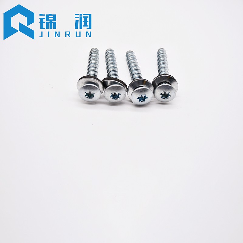 Torx Pan Head Wood Screw High Low Thread With EPDM Washer