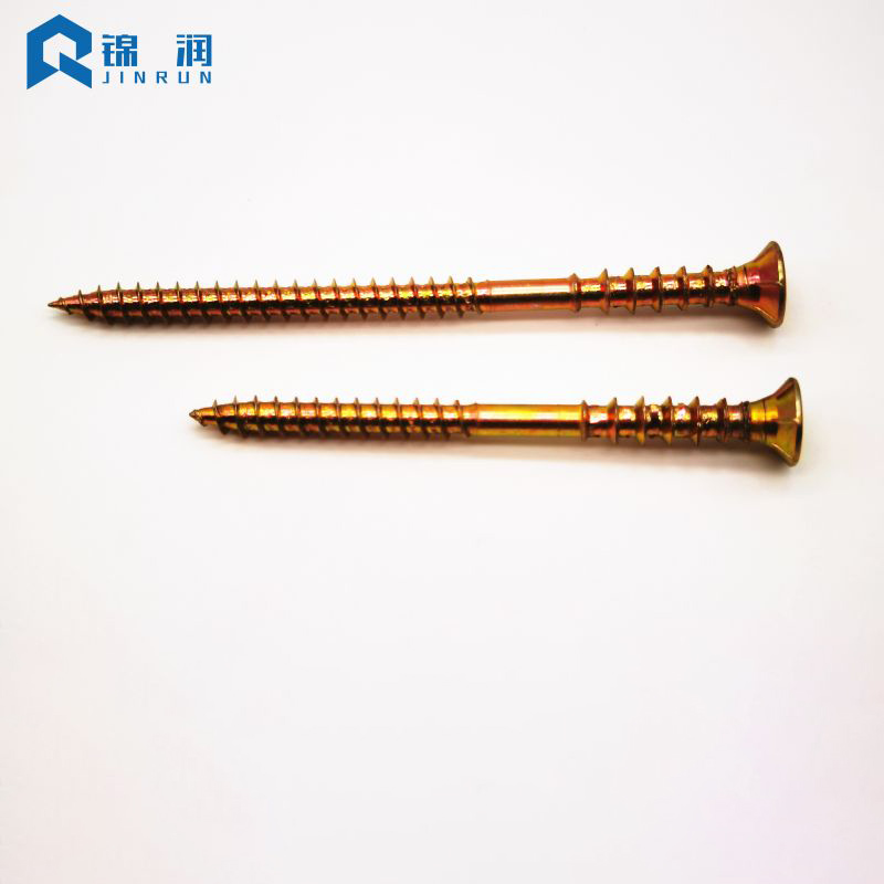 Torx Double Flat Head Chipboard Screws Full Thread Yellow Zinc Plated