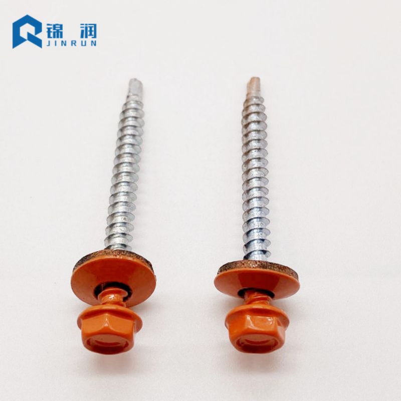 Painted Hex Washer Head Self Drilling Screw with EPDM Washer