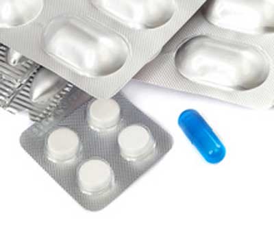 Push-through blister packaging with Aluminum