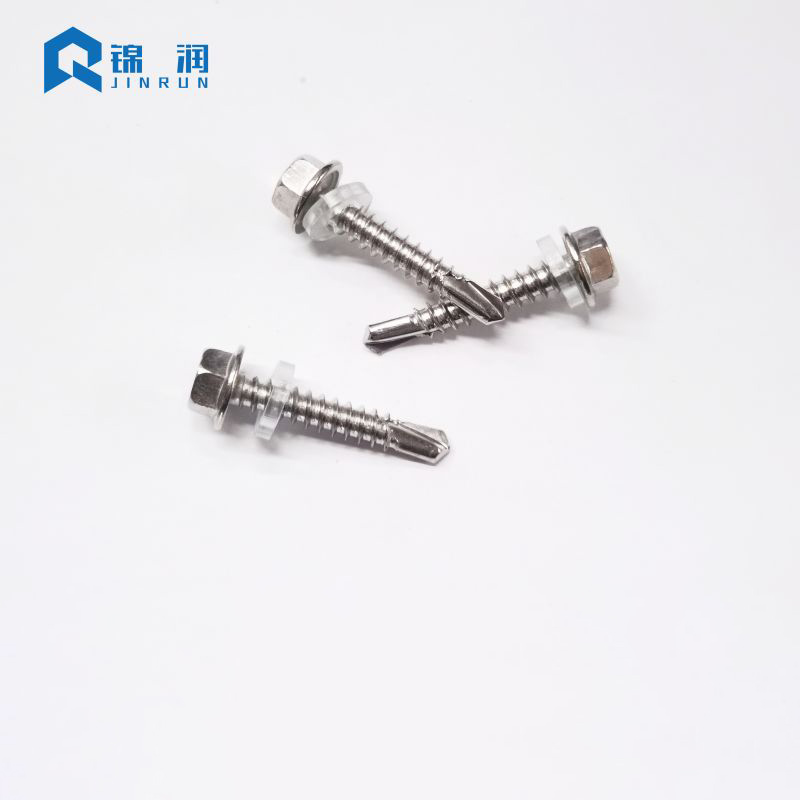 Stainless Steel Hex Washer Head Self Drilling Screw With EPDM Washer