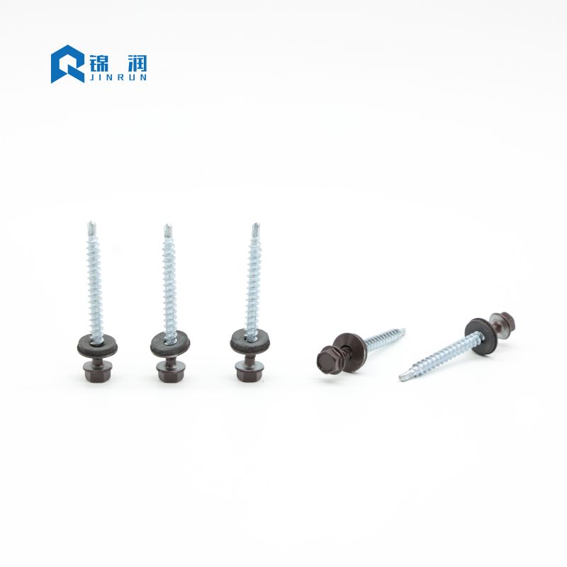 Painted Hex Washer Head Self Drilling Screw with EPDM Washer